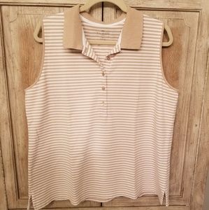 💚TALBOTS Striped Sleeveless Top